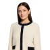 Betty Barclay - 5487 2016 Zachte gilet in ecru zwarte boord.